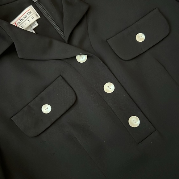 Talbots Black Vintage Petite Dress - Picture 2 of 6